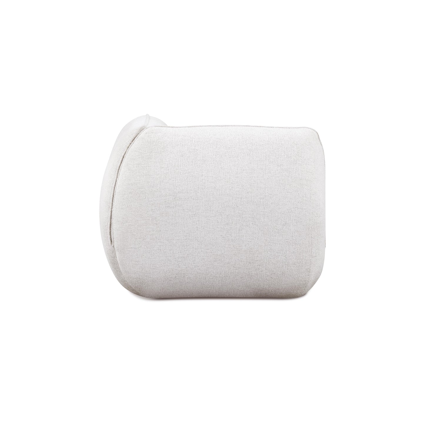Arezza Stone White Contract-Grade Basketweave Chenille Corner Chair - Image 5