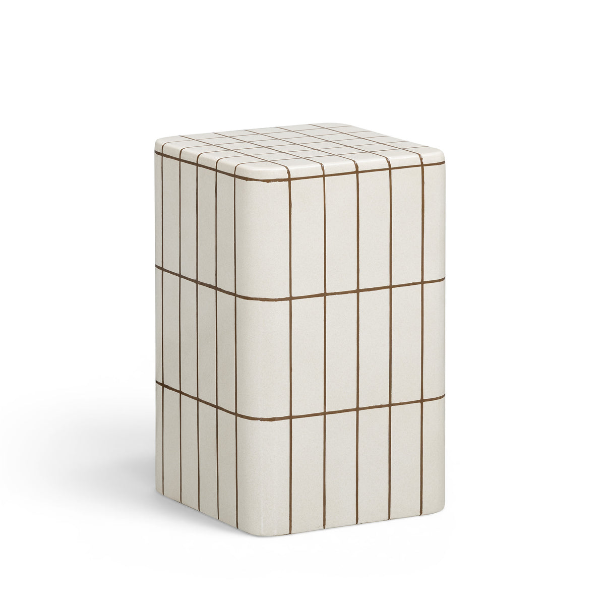 Tatiana Square Concrete Indoor/Outdoor Side Table - Ecru - Image 1