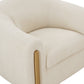 Lina Cream Performance Linen Accent Chair - Image 3