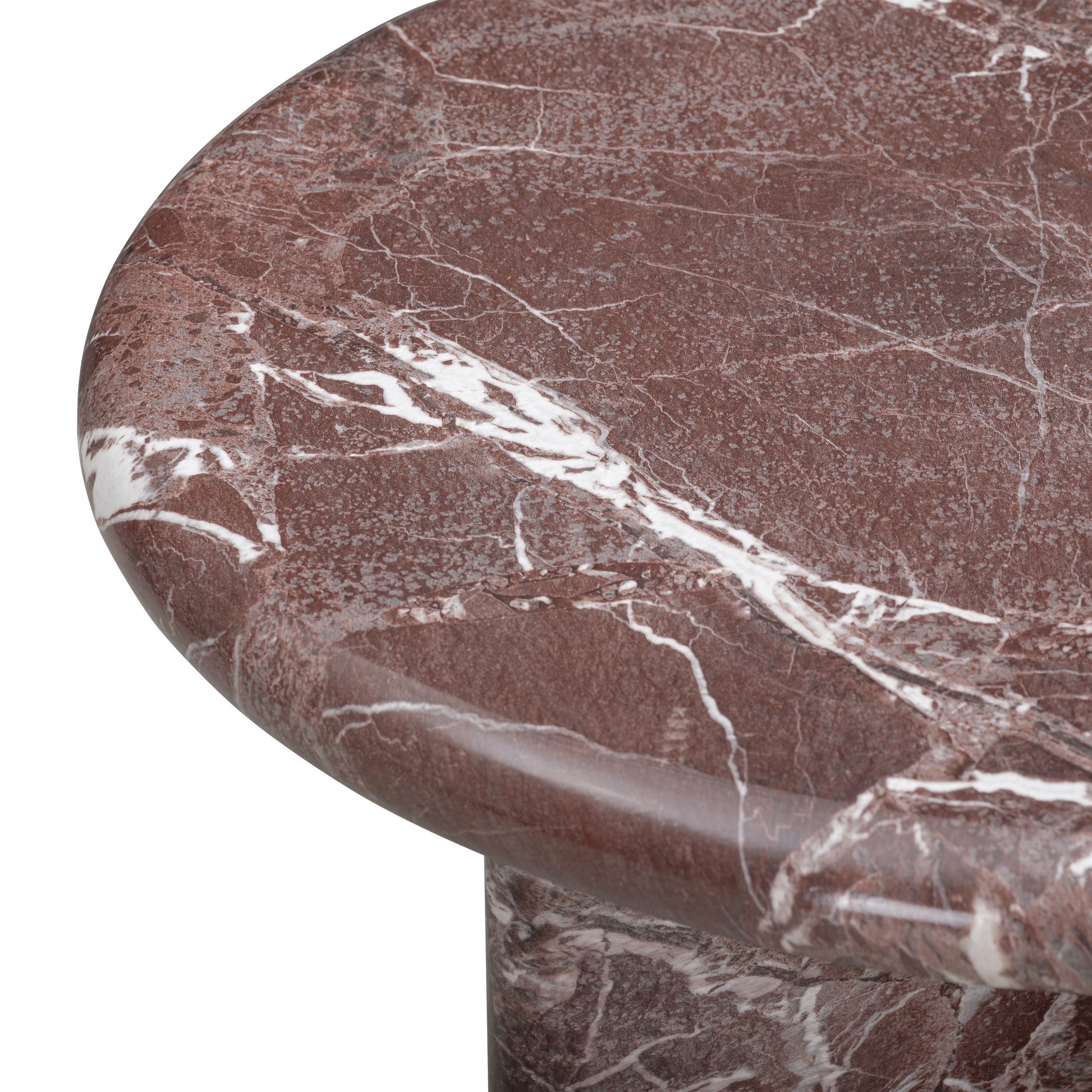 Juju Faux Marble Indoor/Outdoor Round Coffee Table (24"-32") - Red Levanto / 24" - Image 3