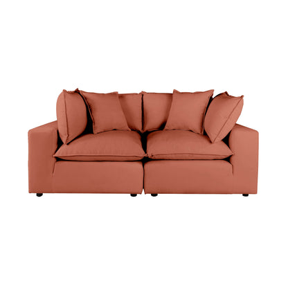 Cali 80" Modular Loveseat - Rust - Image 1