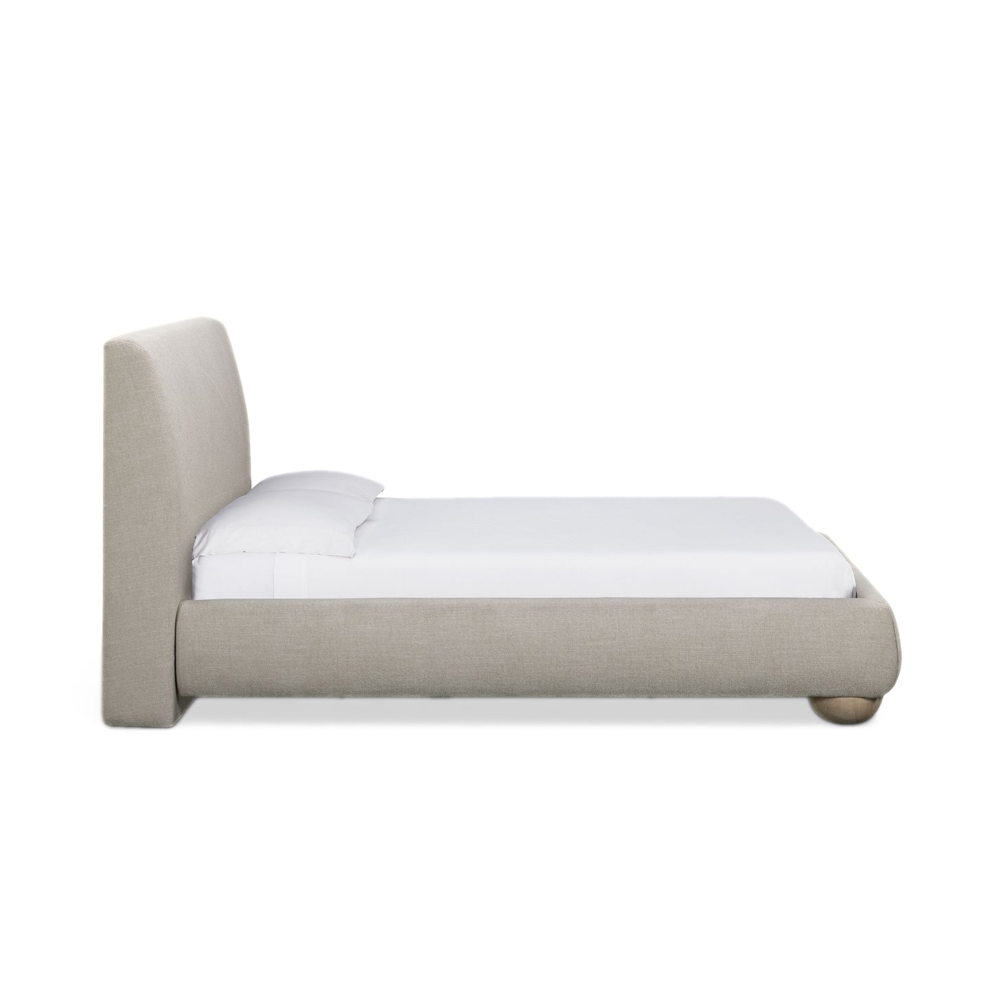 Rayne Textured Fabric Bed - Cream / Queen - Image 3