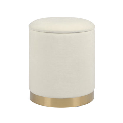 Zoe Storage Ottoman - Cream - Image 2