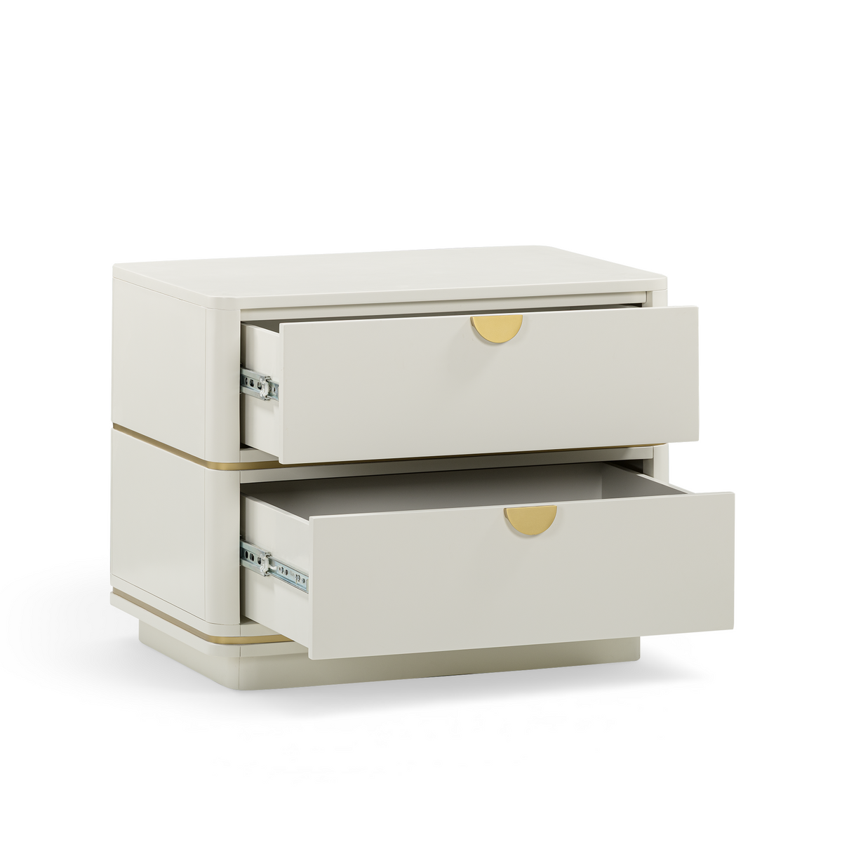 Julieta 28" 2-Drawer Nightstand - Cream - Image 4