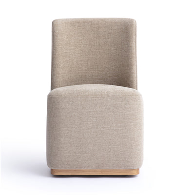 Melissa Performance Fabric Rolling Dining Chair - Image 1
