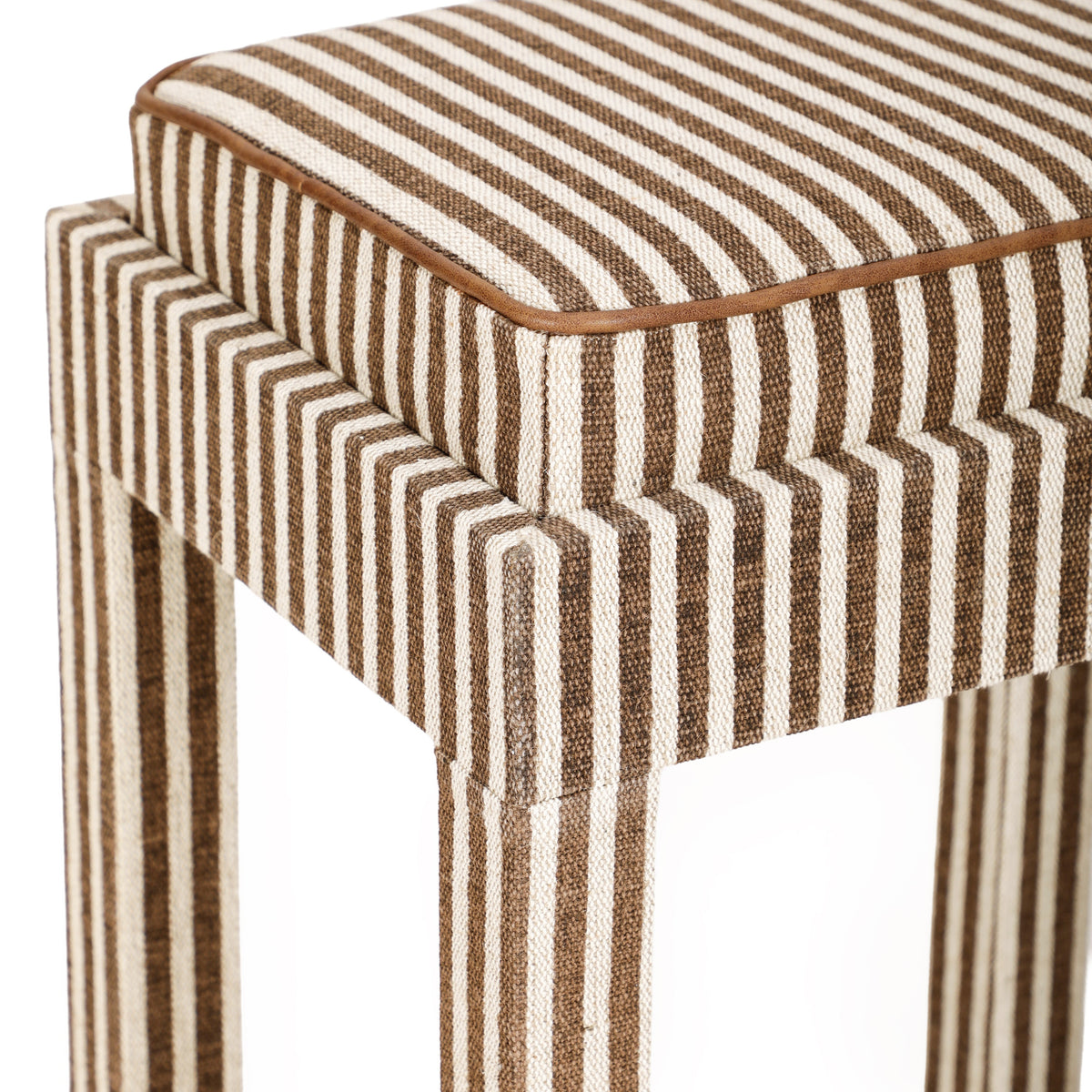 Kora Cotton Jute Contract-Grade Accent Stool - Brown - Image 4