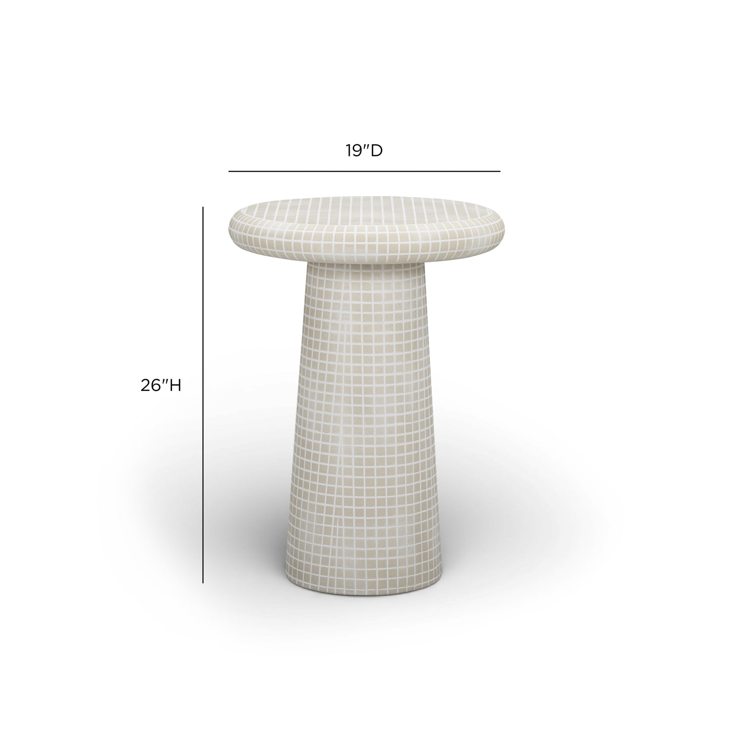 Monica Tiled Pattern Indoor/Outdoor Side Table - Image 6