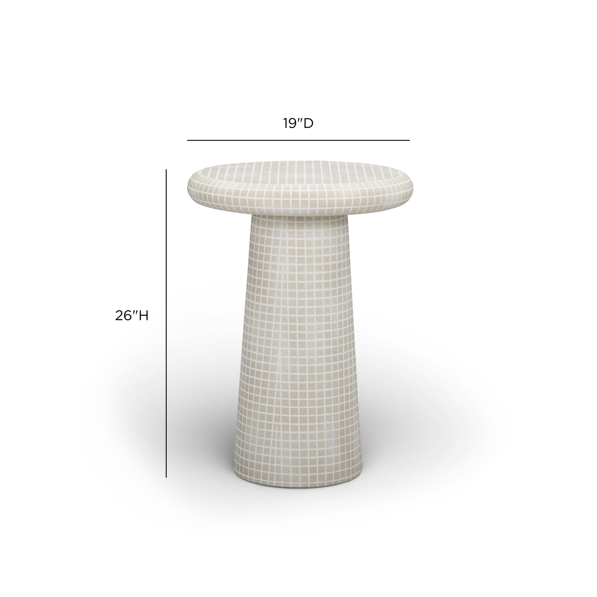 Monica Tiled Pattern Indoor/Outdoor Side Table - Image 6