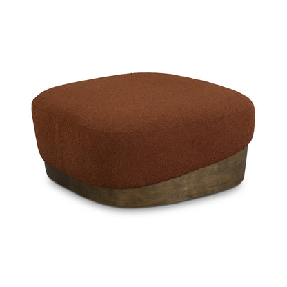 Domina Boucle Ottoman - Autumn Red - Image 1