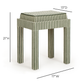 Kora Cotton Jute Contract-Grade Accent Stool - Green Stripes - Image 7