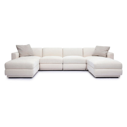 Perry 6-Piece Modular U-Sectional - Cream - Image 1