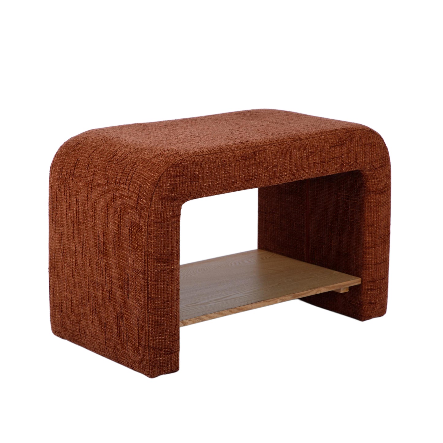 Alvie Railroad Chenille Storage Side Table - Copper - Image 2