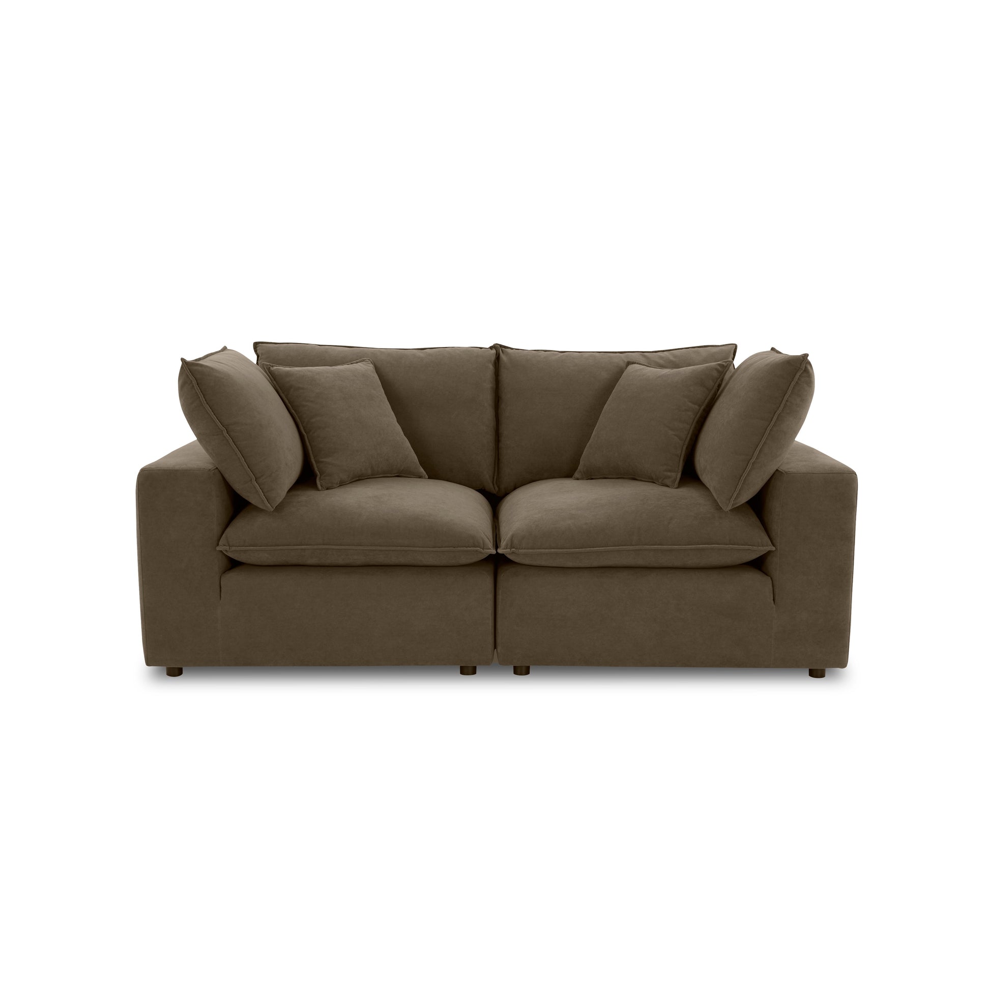 Cali 80" Modular Loveseat - Chocolate Brown - Image 1