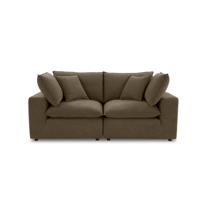 Cali 80" Modular Loveseat - Chocolate Brown - Image 1