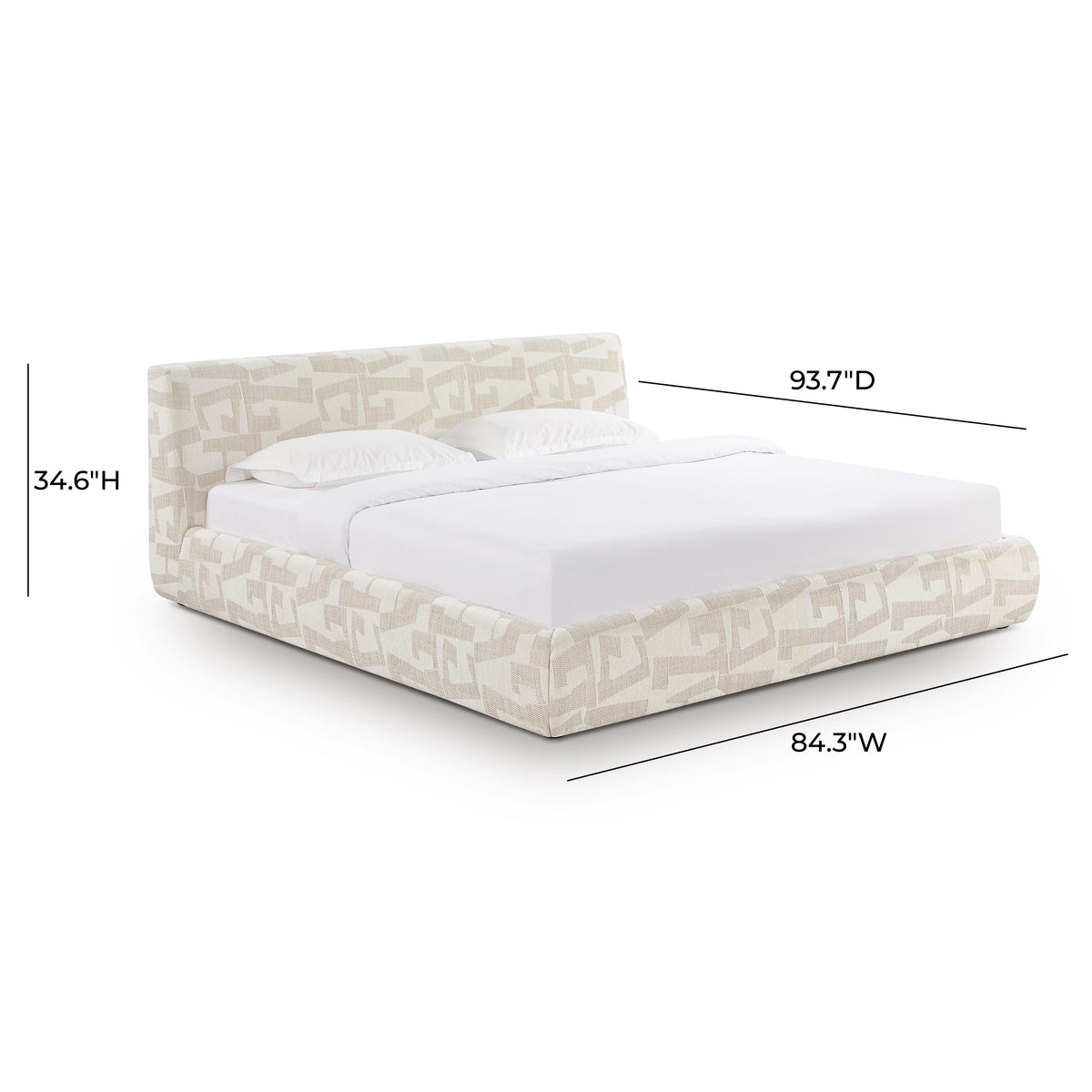 Isla Upholstered Bed - Cream / King - Image 10