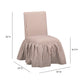 Gertrude Striped Performance Linen Skirted Dining Chair - Brown - Image 7