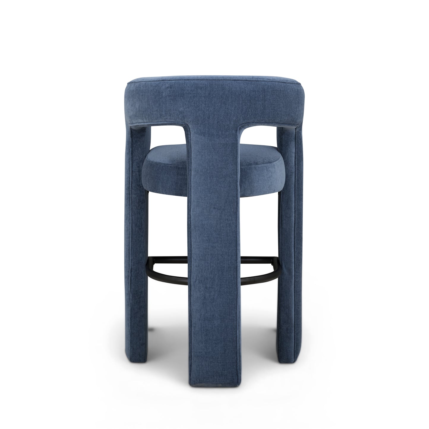 Malone Denim Blue Performance Fabric Bar Stool - Image 5