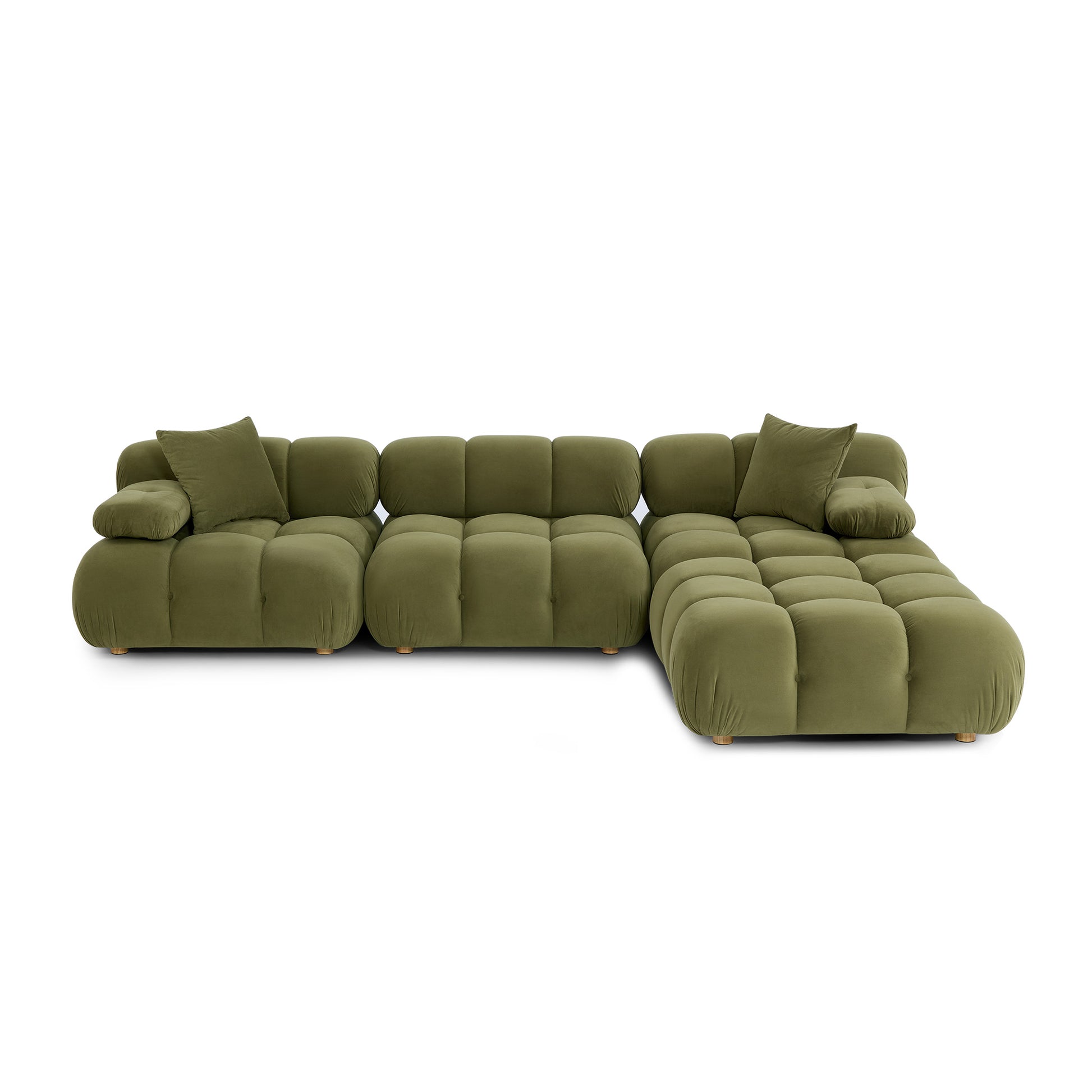 Calliope 4-Piece Performance Modular Sectional - Olive Green - Image 2