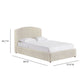 Leah Performance Chenille Bed - Cream / 48" - Image 9