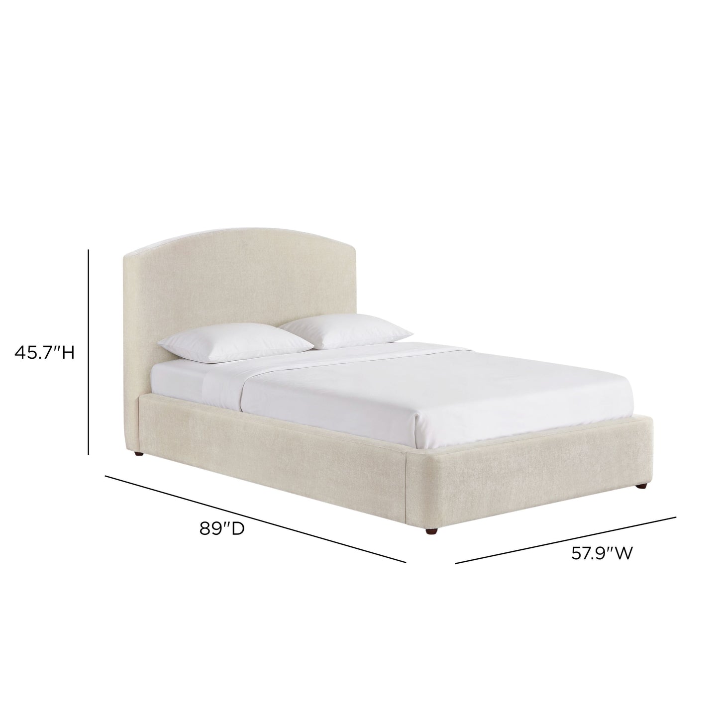 Leah Performance Chenille Bed - Cream / 48
