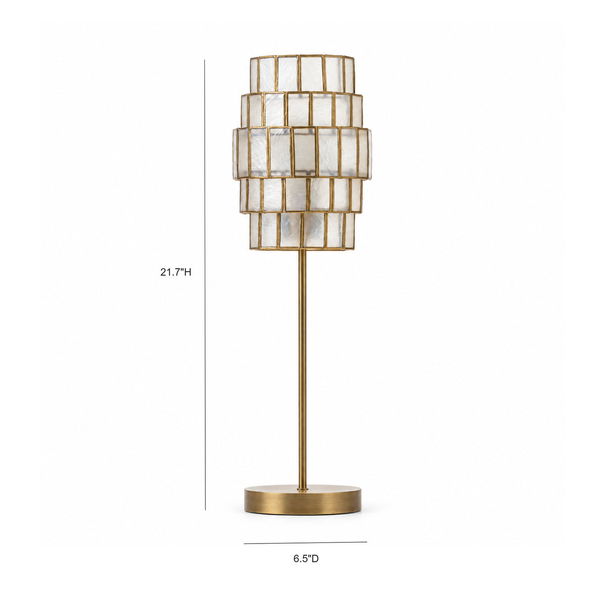 Narea Capiz Shell Table Lamp - Image 5