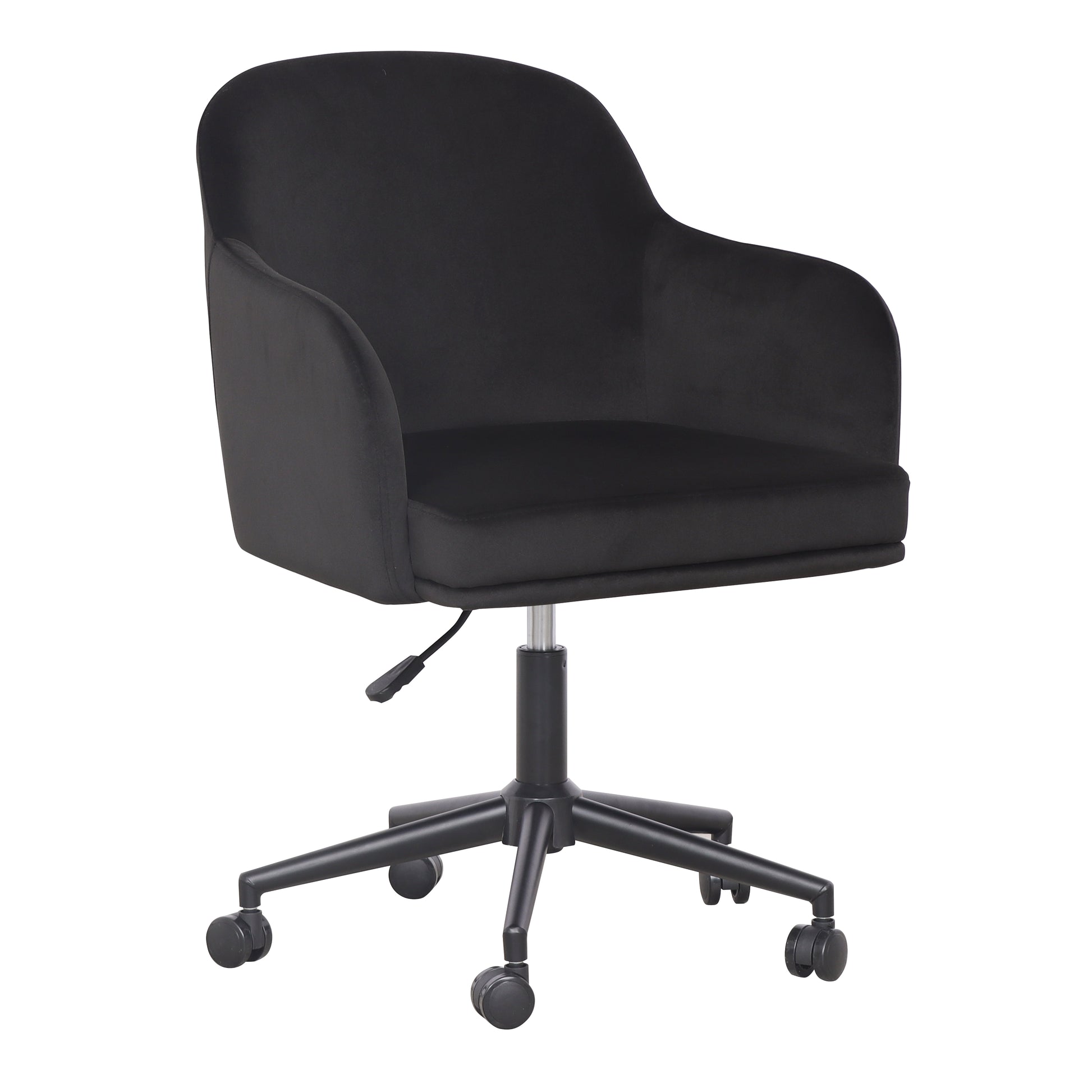 Sydney Performance Velvet Office Desk Chair - Black - Image 2