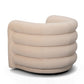 Curves Performance Velvet Swivel Accent Chair - Peach - Image 5