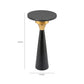 Tara Stone Side Table - Black - Image 4