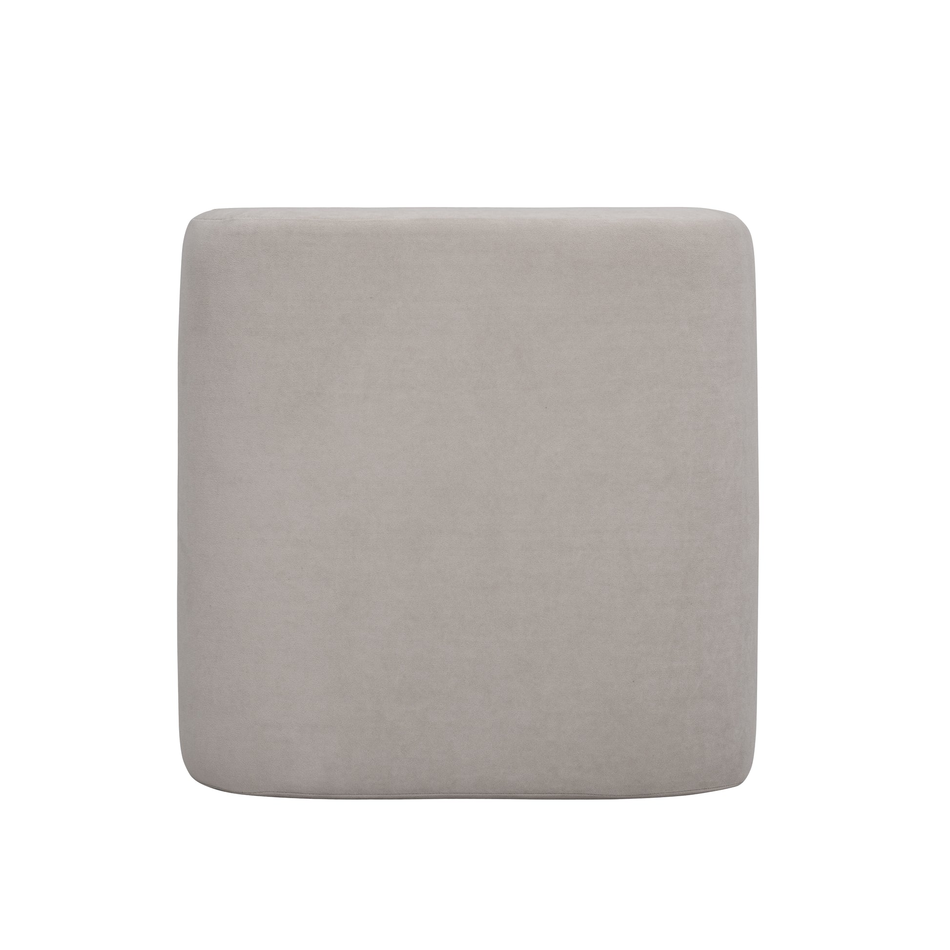 Desi Performance Fabric Ottoman - Taupe - Image 6