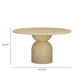 Cynthia 54" Concrete Indoor/Outdoor Dining Table - Light Emperador Marble - Image 6