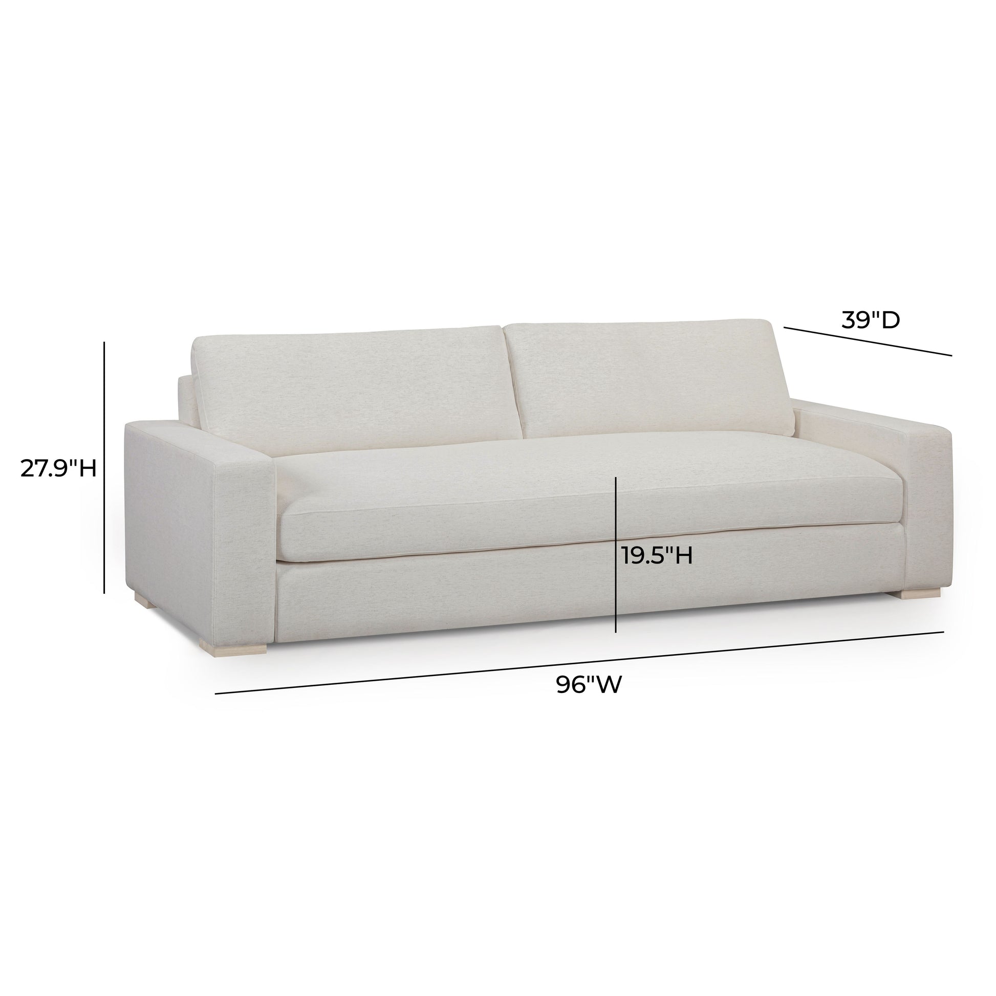Beckham 96" Sofa - Off-White - Image 7