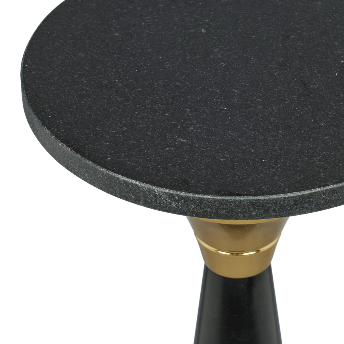 Tara Stone Side Table - Black - Image 3