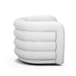 Curves Performance Velvet Swivel Accent Chair - Cream - Image 4