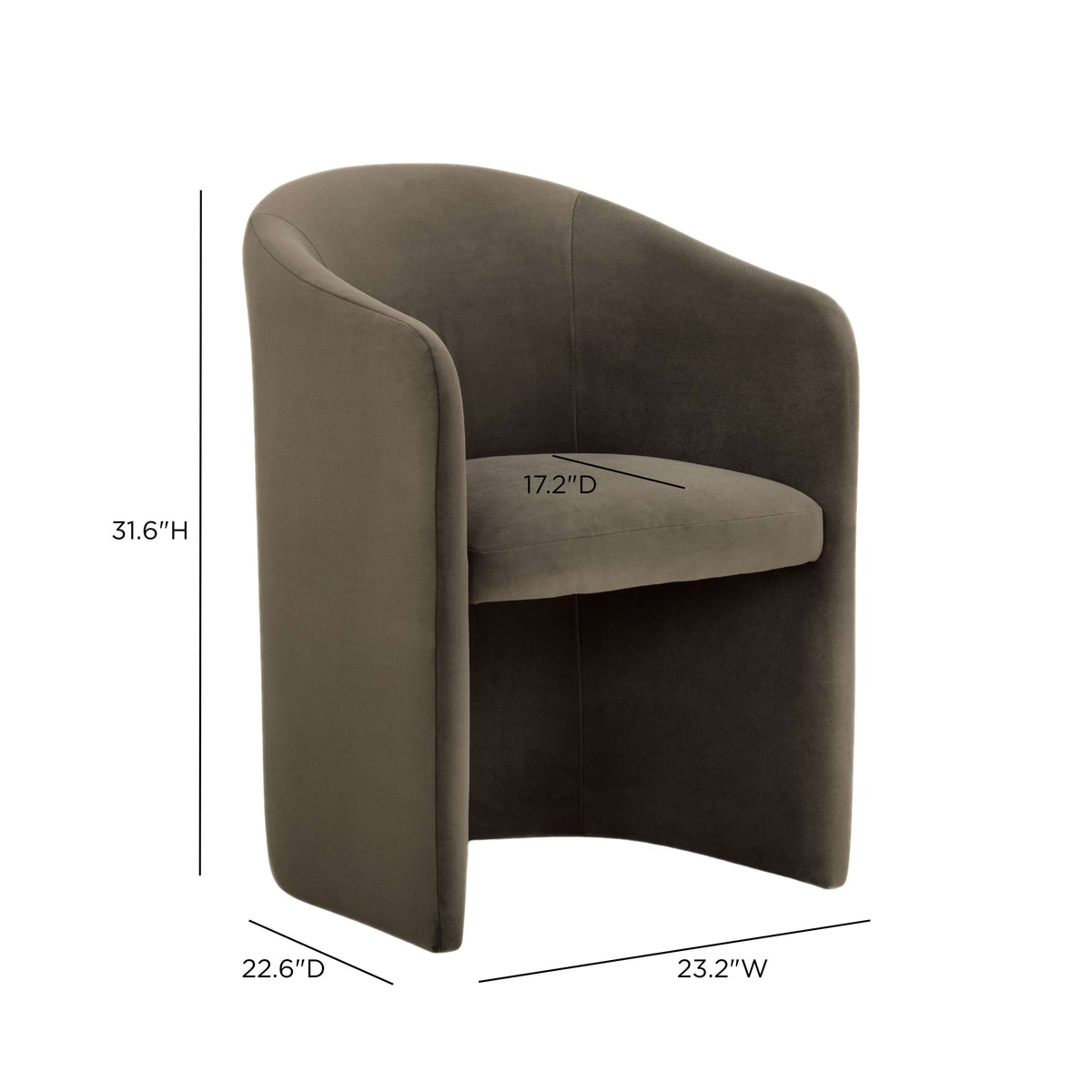 Seraphina Performance Velvet Dining Chair - Chocolate Brown - Image 6