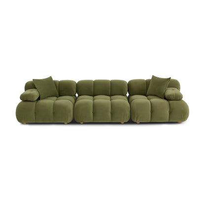Calliope 118" Modular Sofa - Olive Green - Image 1