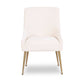 Beatrix Performance Velvet Dining Chair - Cream - Image 2