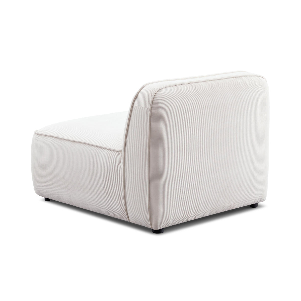 Travie Modular Armless Chair - White Sand - Image 3