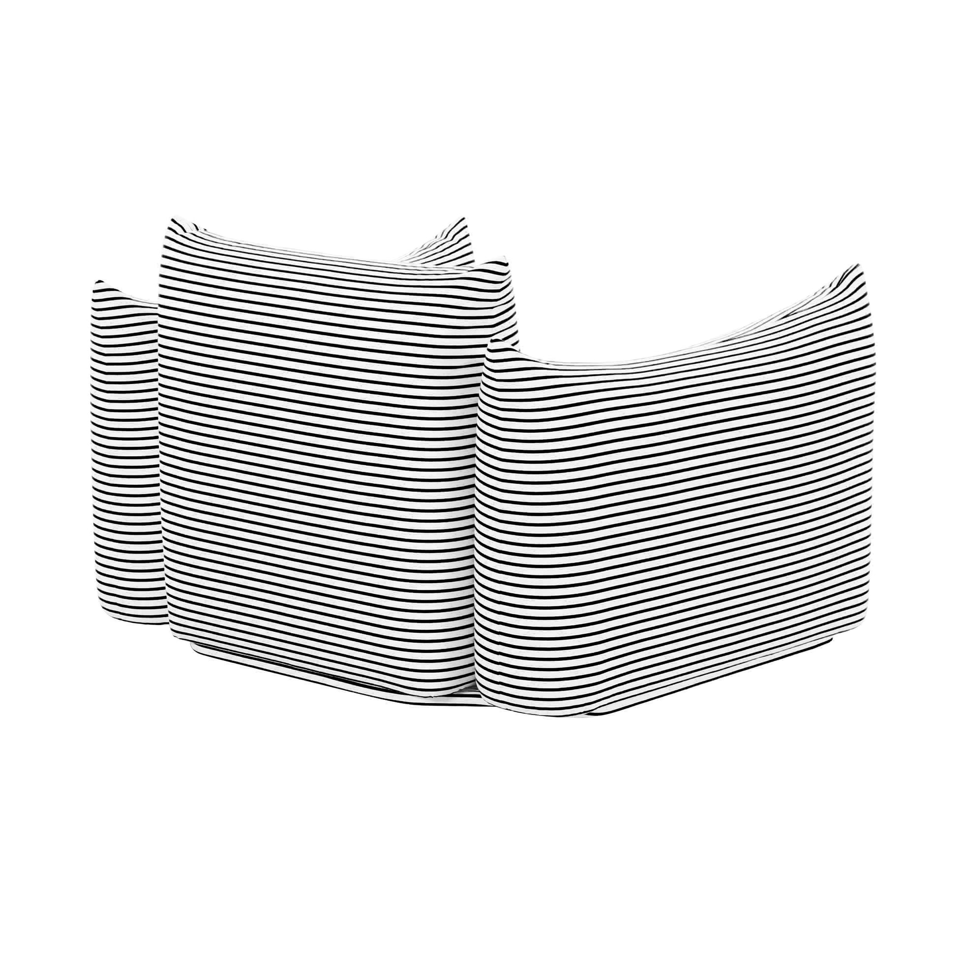 Saint Tropez Stuffed Indoor/Outdoor Armchair - Black - Image 4