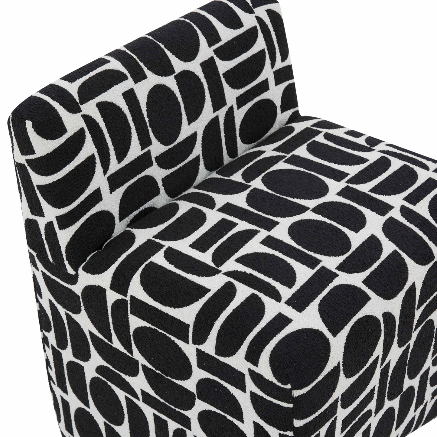 Pippa Accent Stool - Black and White - Image 6