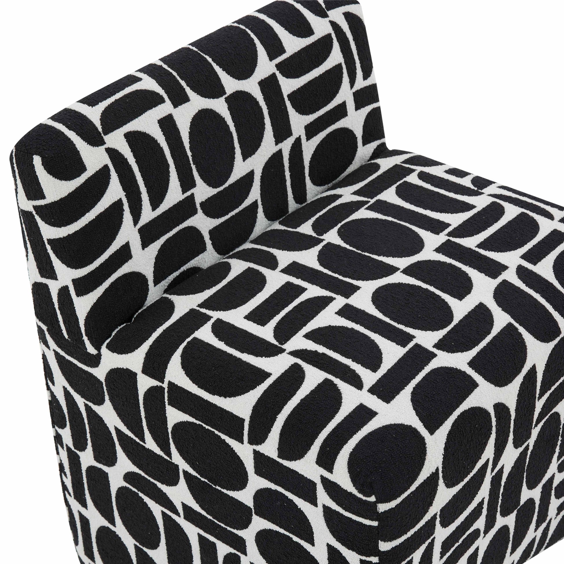Pippa Accent Stool - Black and White - Image 6