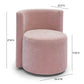 Alyssa Rolling Desk Chair - Pink - Image 6