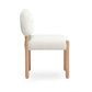 Bruno Thick Performance Chenille Arched Back Dining Chair - Cream - Image 4