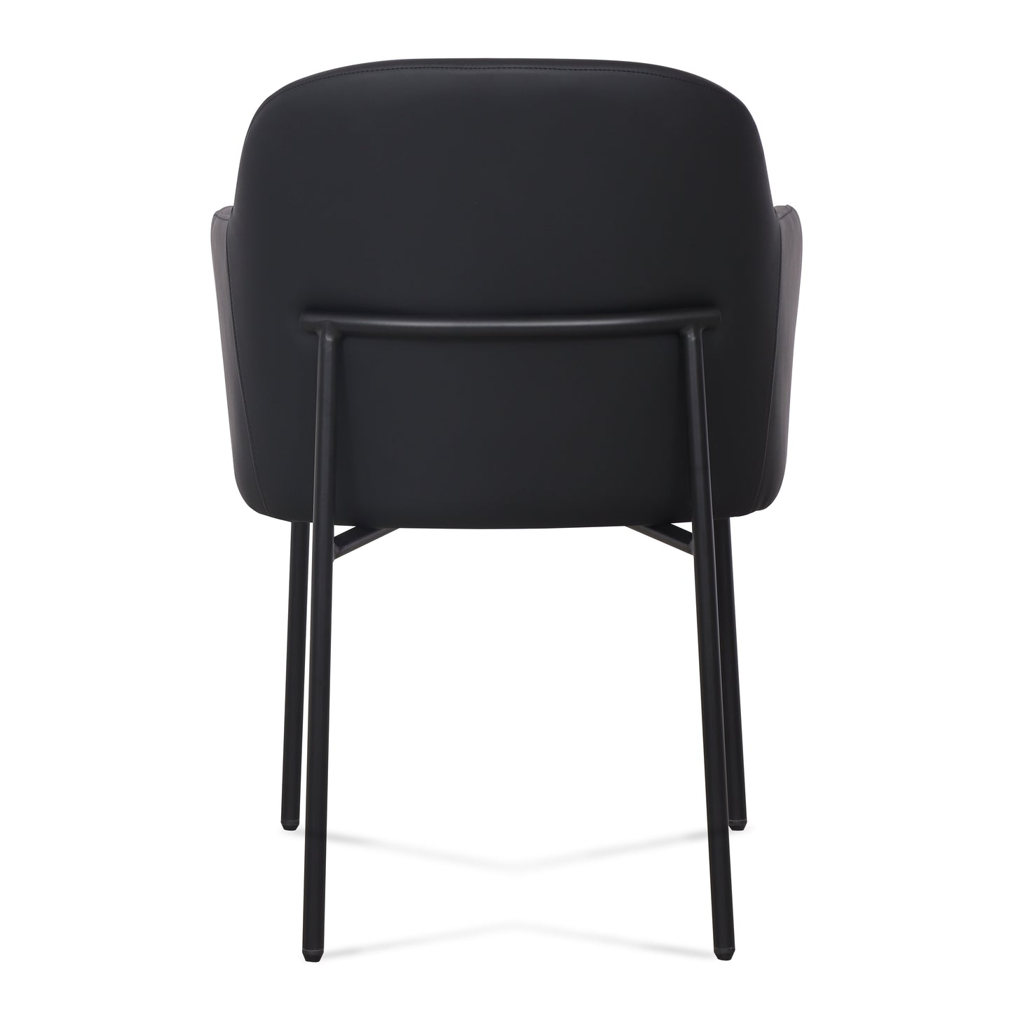 Sydney Performance Vegan Leather Armchair - Set of 2 - Black - Image 6