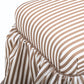 Gertrude Performance Linen Skirted Ottoman - Brown - Image 5