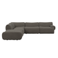 Zenith 5-Piece Contract-Grade Upcycled Fabric Modular Sectional - Grey / RAF - Image 3