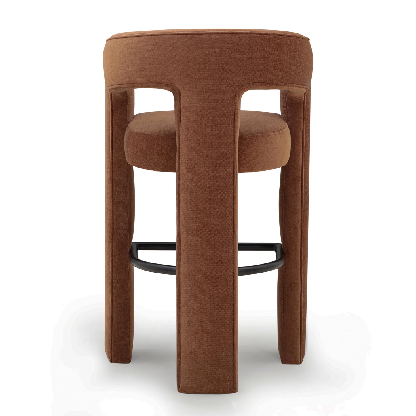 Malone Performance Chenille Stool - Rust / Bar Height - Image 4