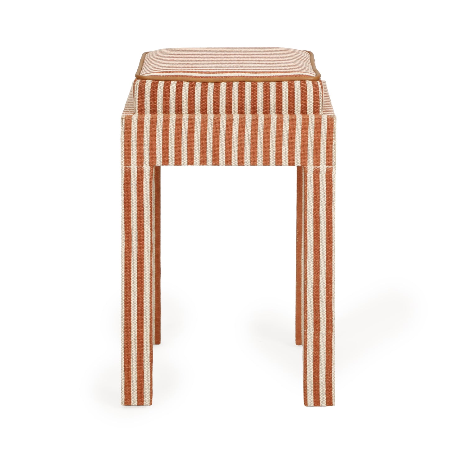 Kora Cotton Jute Contract-Grade Accent Stool - Terracotta - Image 4