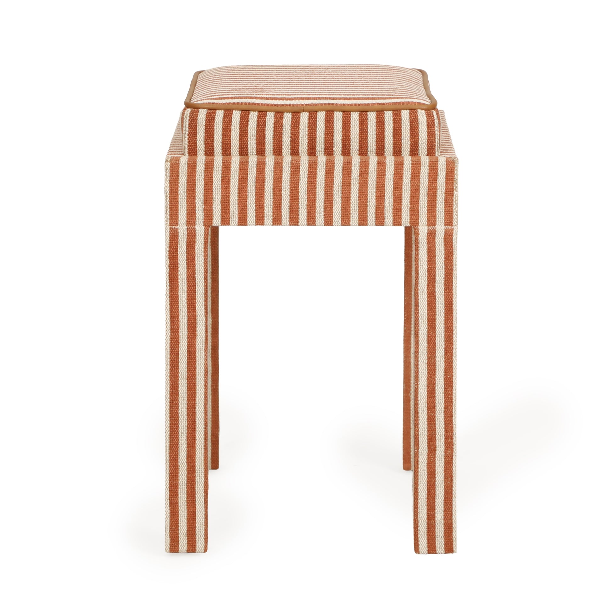 Kora Cotton Jute Contract-Grade Accent Stool - Terracotta - Image 4