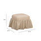 Gertrude Performance Linen Skirted Ottoman - Yellow - Image 7