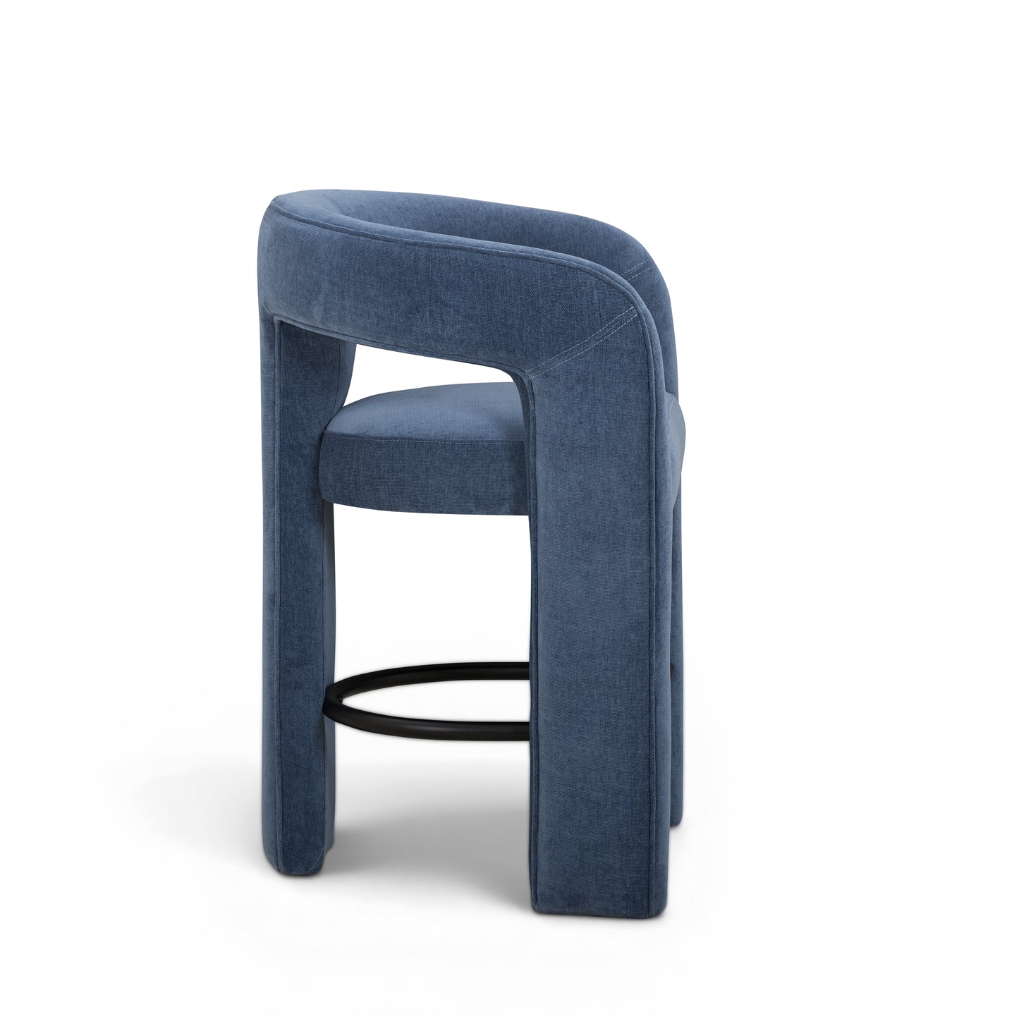 Malone Denim Blue Performance Fabric Counter Stool - Image 4